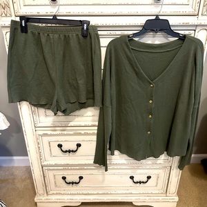 SHEIN women’s waffle knit lounge set